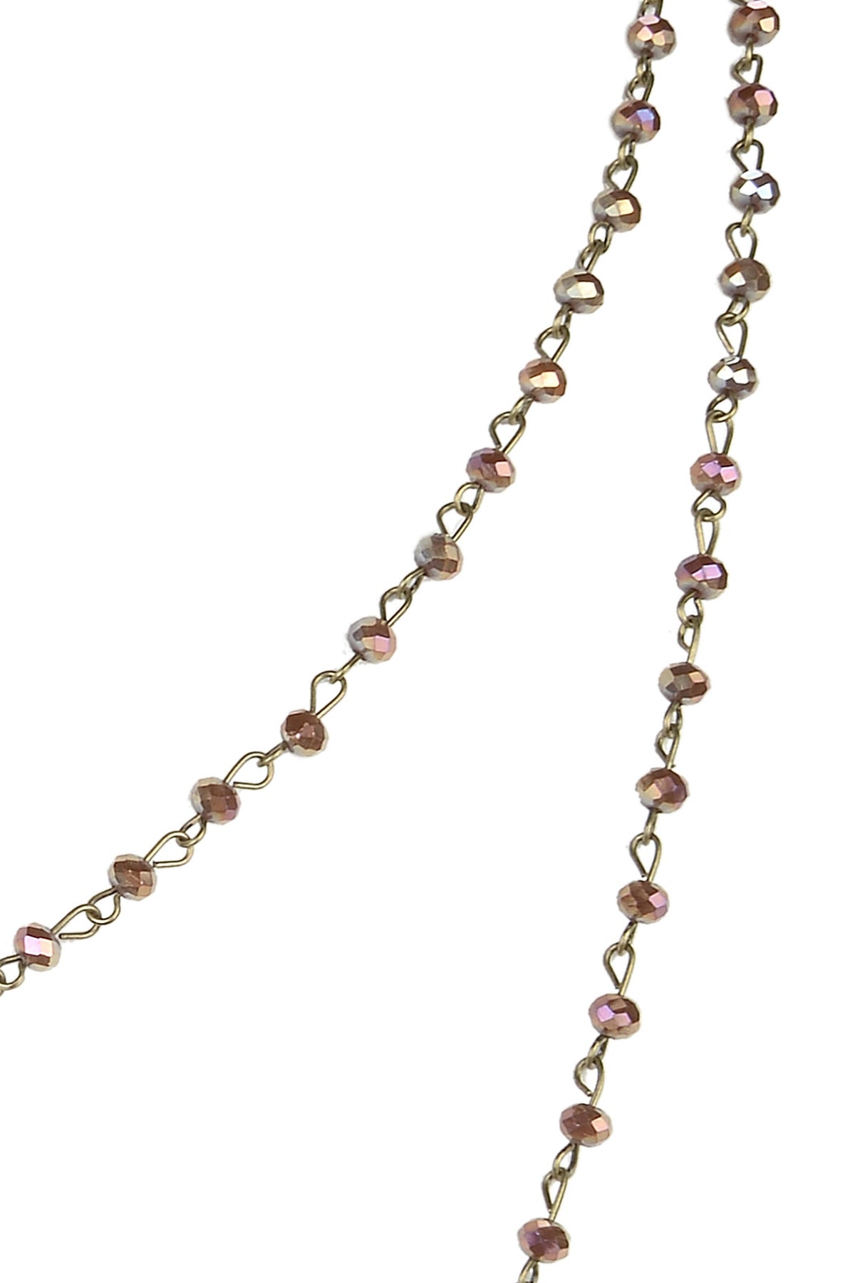 Crystal Beaded Chain Necklace N1163