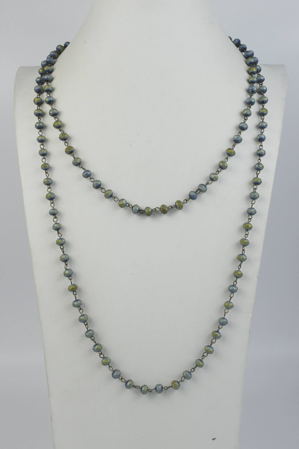 Crystal Beaded Chain Necklace N1163