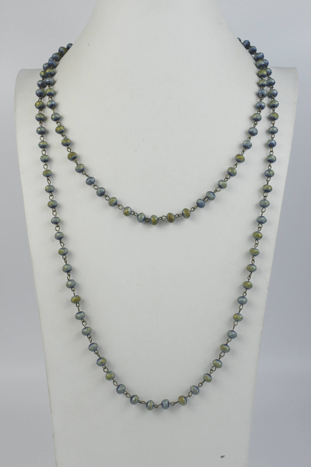 Crystal Beaded Chain Necklace N1163