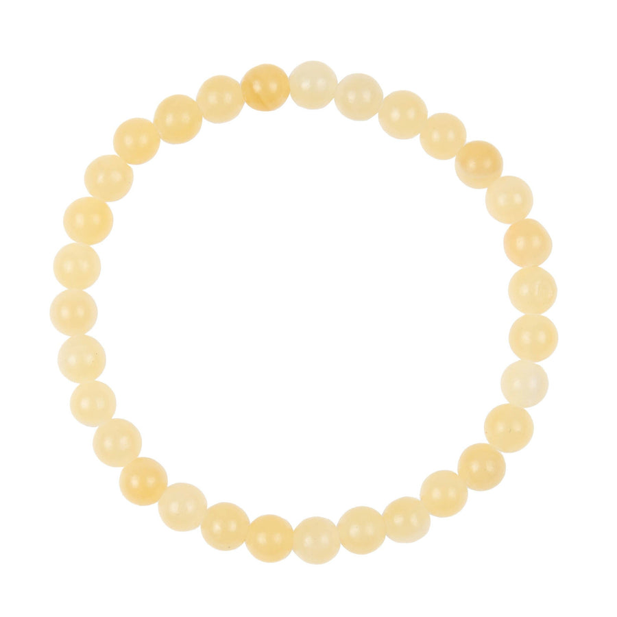Yellow Jade Stone Stretch Bracelet B2971-Yellow Jade