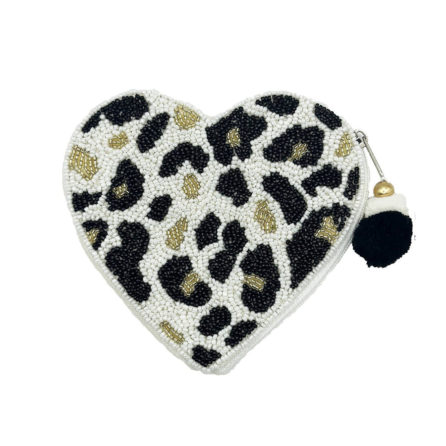 Animal Print Beaded Pouch LAC-CP-1357