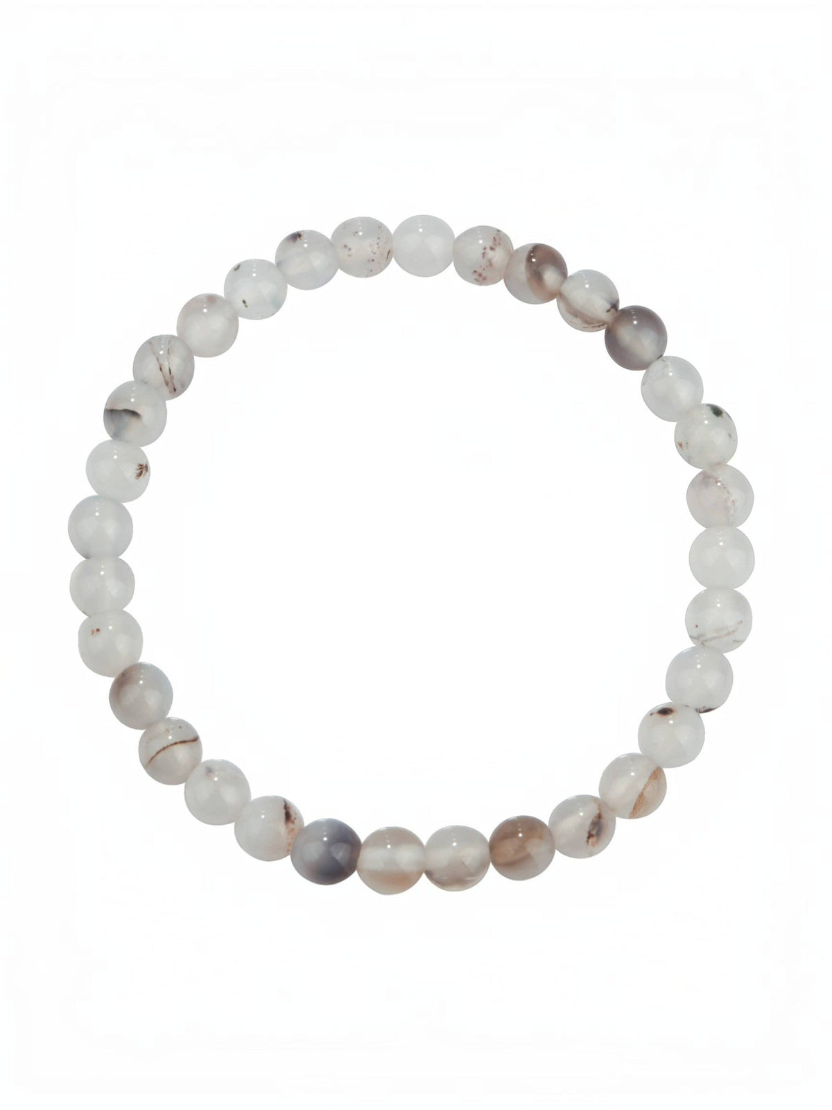 Dendritic Agate Stone Stretch Bracelet B2054-6MM B2054