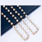 Crystal Beaded Chain Necklace N1163