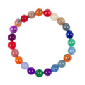 Multi Jade Stone Stretch Bracelet B2937-Multi Jade - 8MM