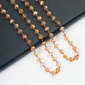 Crystal Beaded Chain Necklace N1163