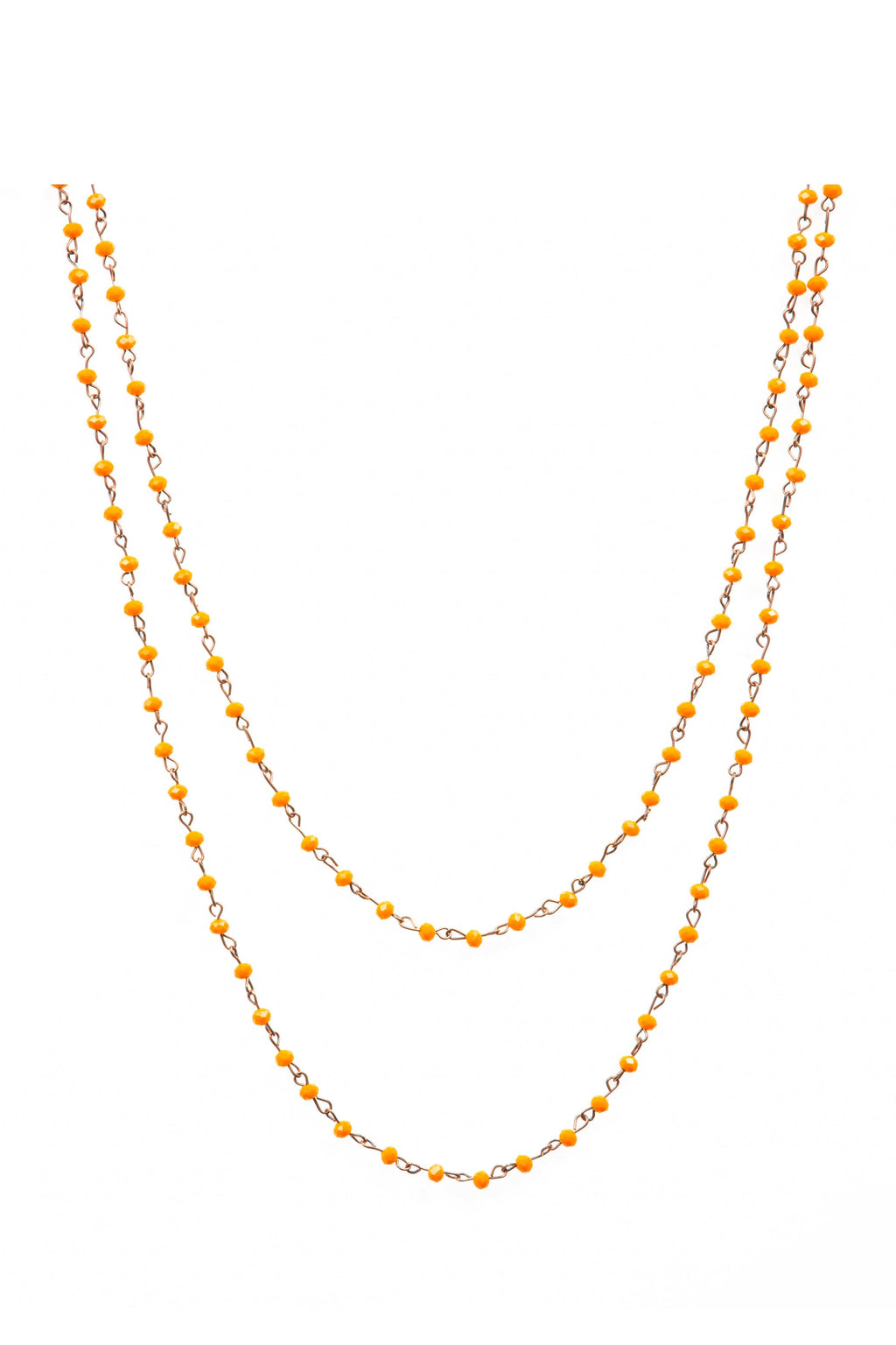 Crystal Beaded Chain Necklace N1163