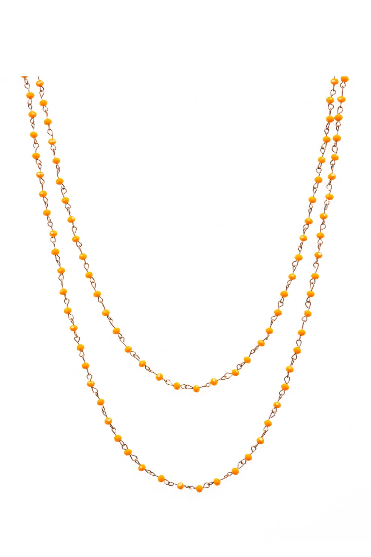 Crystal Beaded Chain Necklace N1163