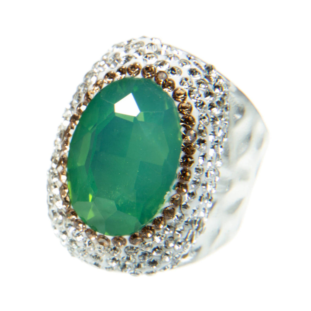 Round Crystal Pavé Cocktail Ring R2531