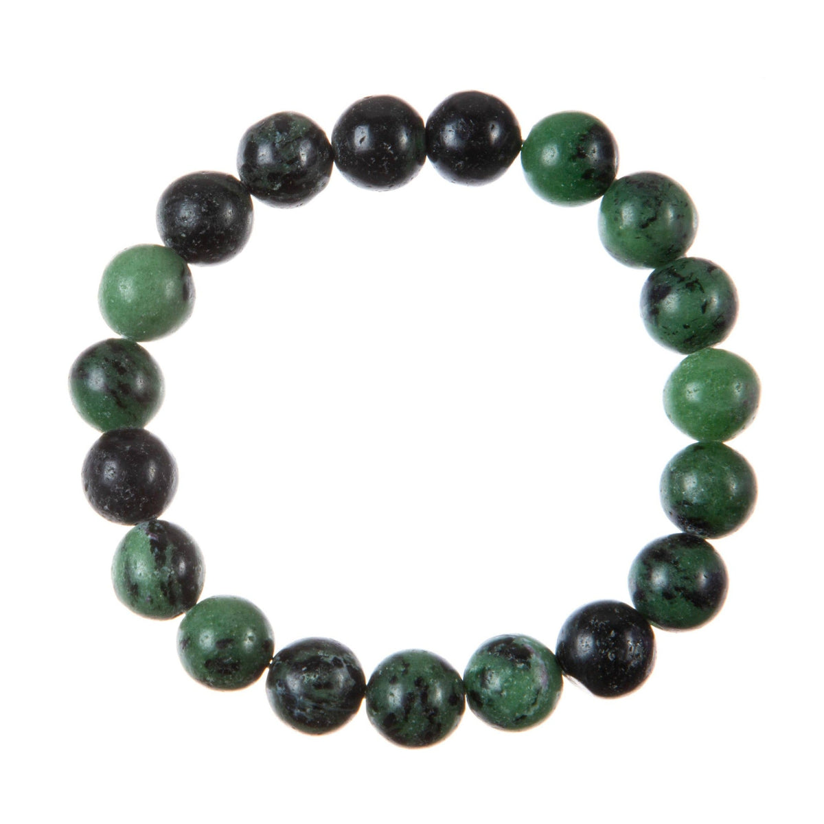 Ruby Epidote Stone Bead Stretch Bracelet B3632-Ruby Epidote - 10MM