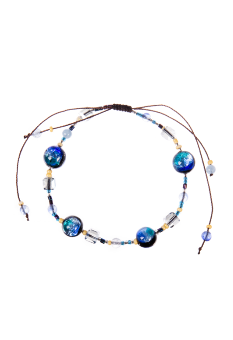 Lantern Glass Braided Bracelet B4238