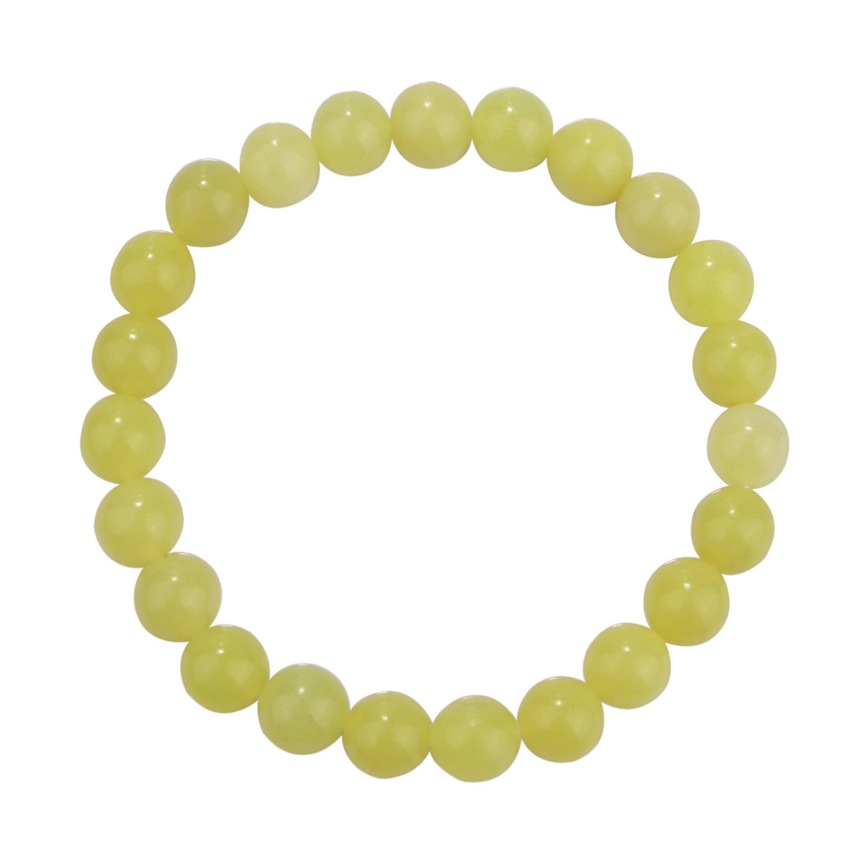Lemon Jade Stone Stretch Bracelet B2048-8MM - view 2