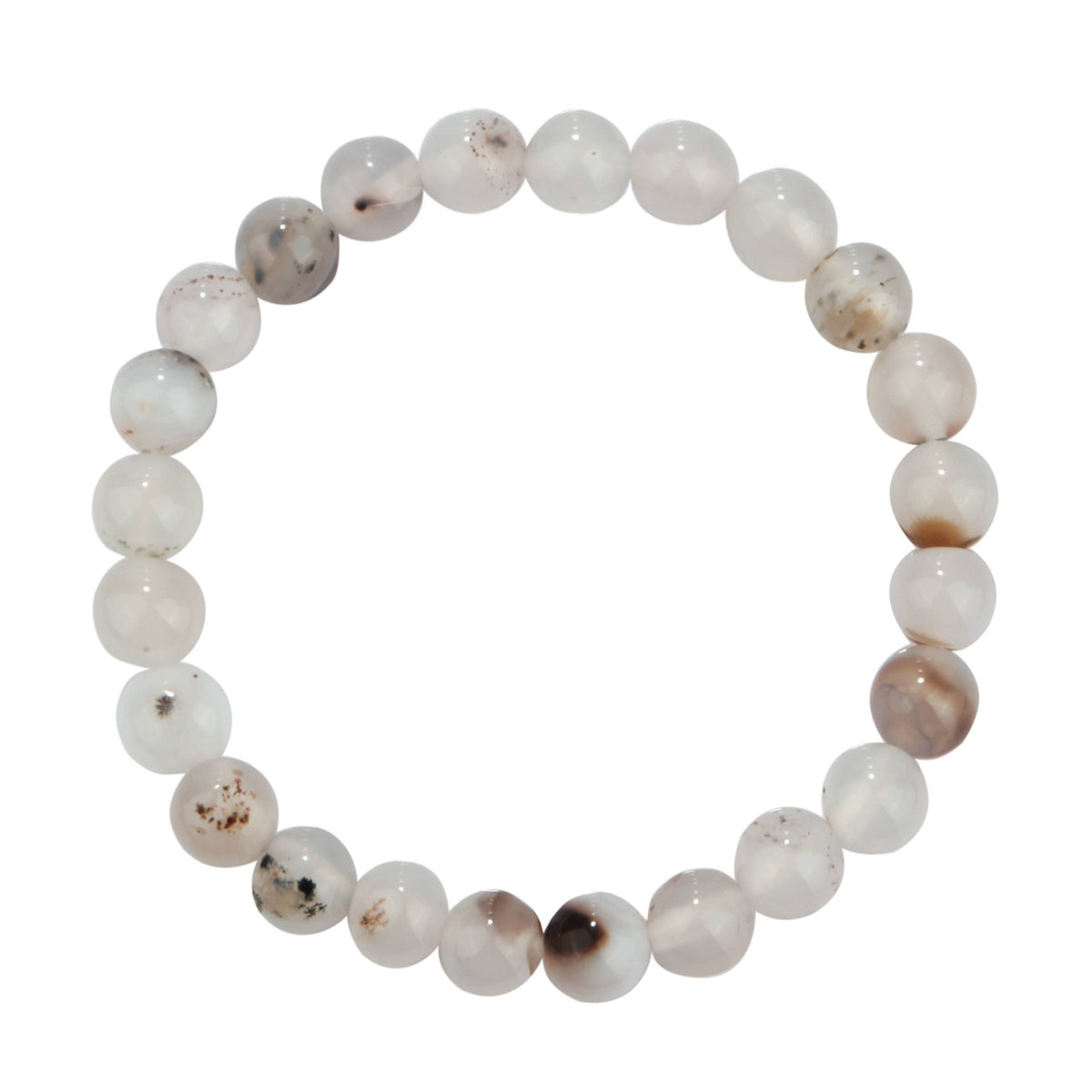 Dendritic Agate Stone Stretch Bracelet B2054-Dendritic Agate - 8MM