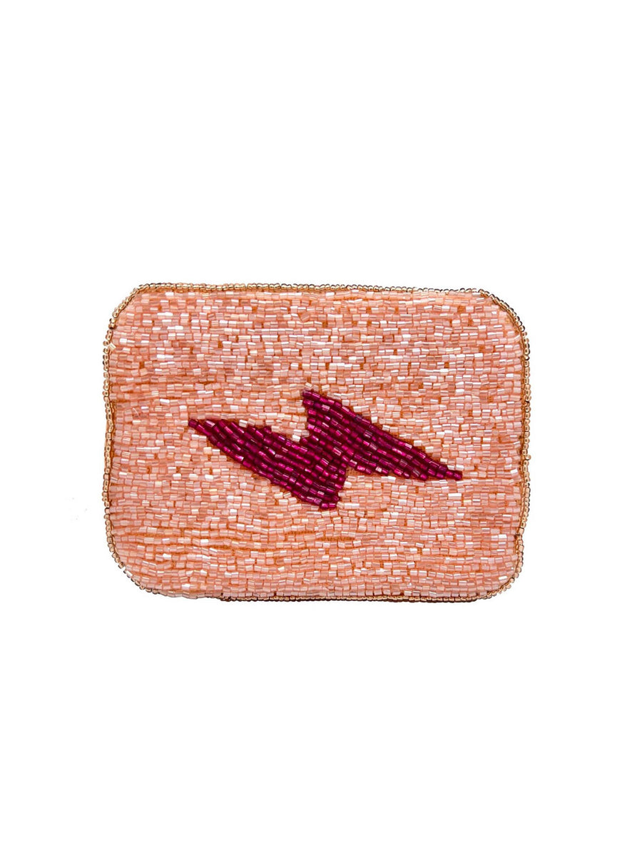 Lightening Bolt Beaded Card Holder LAC-CC-1067
