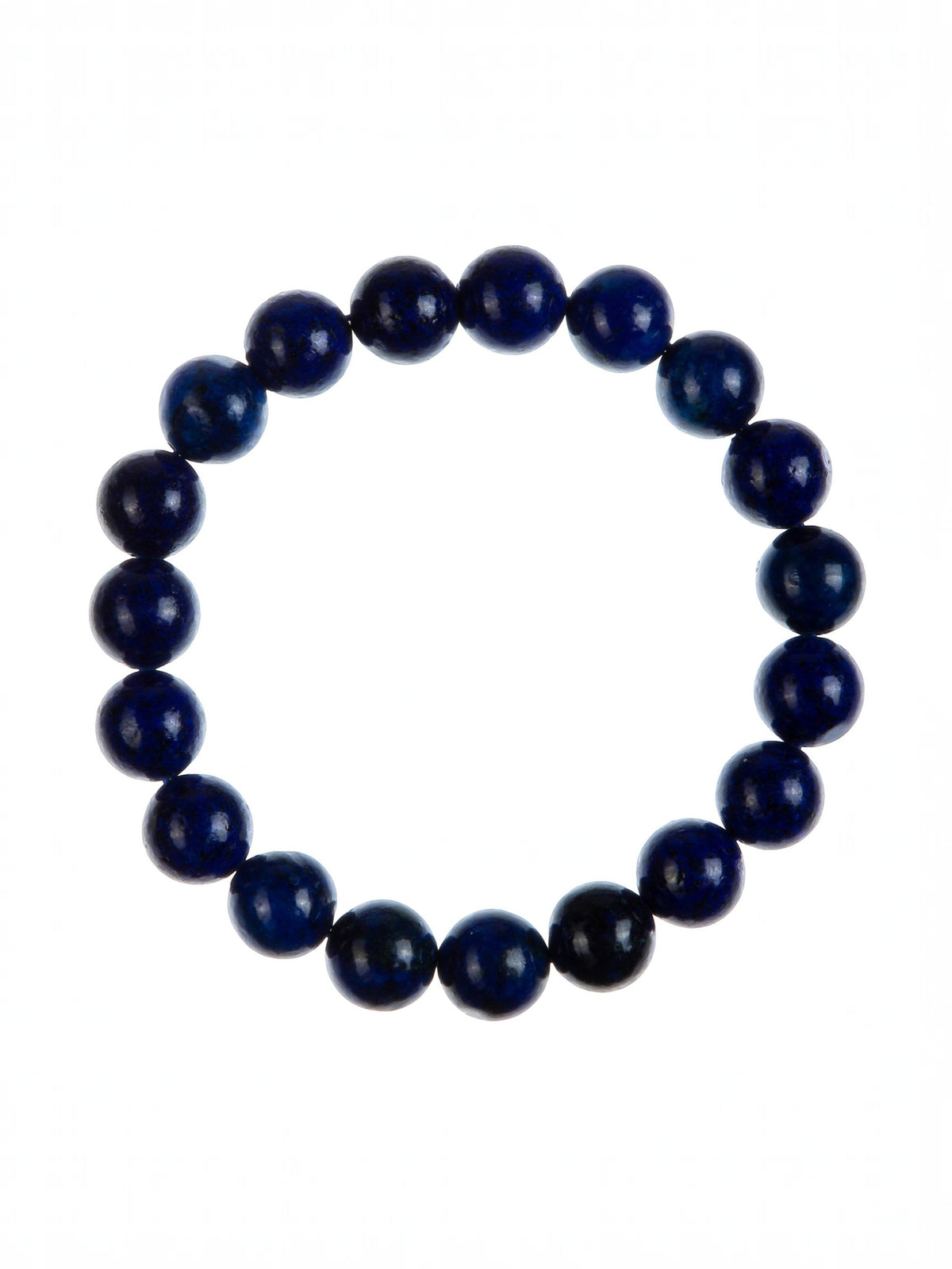 Colored Lapis Stone Stretch Bracelet B2055-Colored Lapis - 10MM