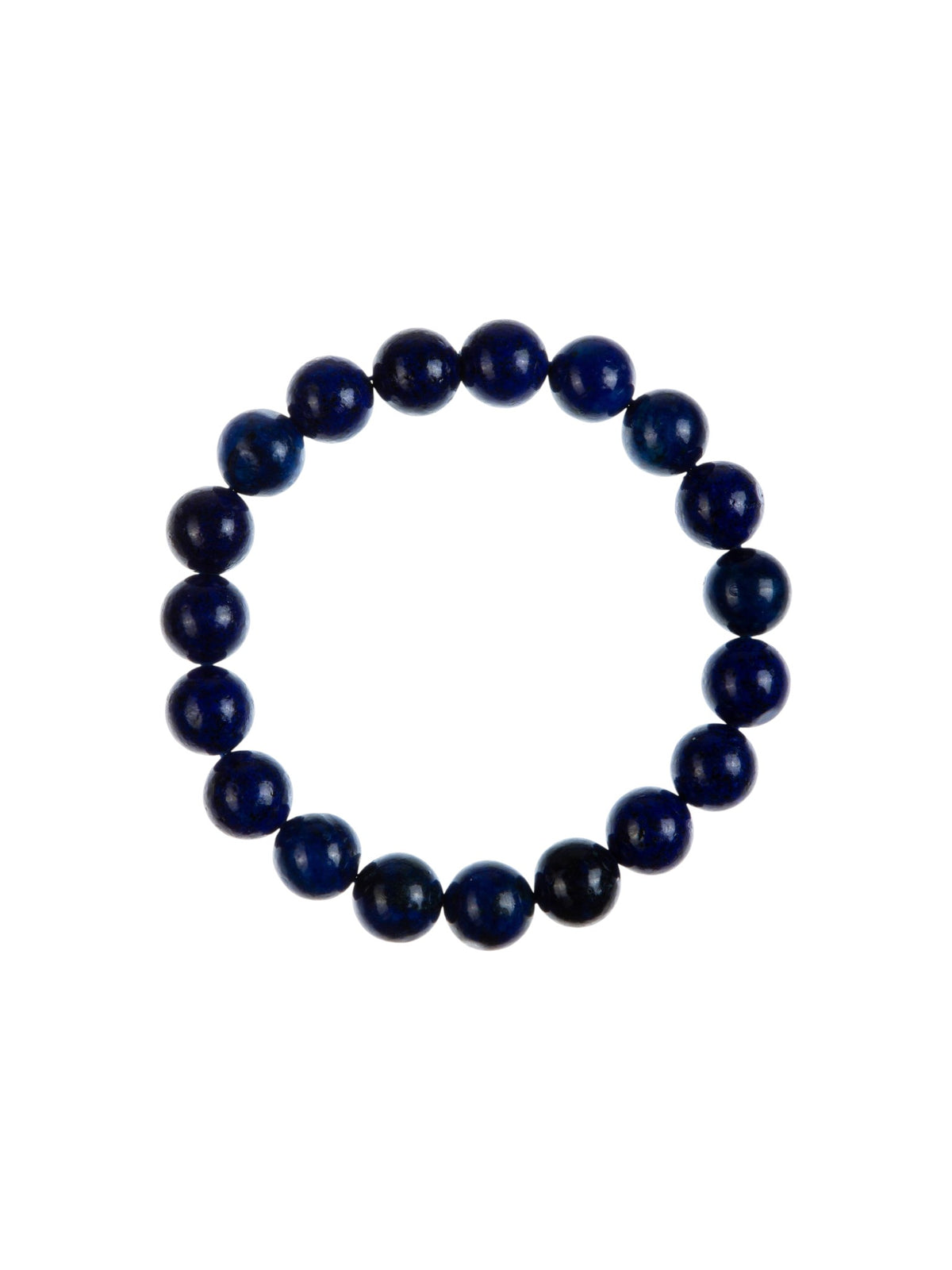 Colored Lapis Stone Stretch Bracelet B2055-Colored Lapis - 12MM