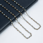 Crystal Beaded Chain Necklace N1163