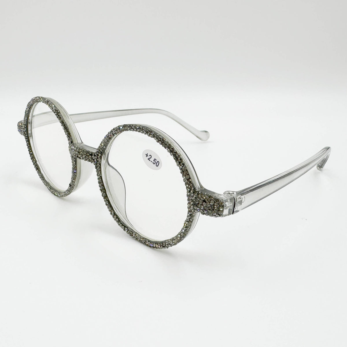 Handmade Rhinestone Round Reader G0432