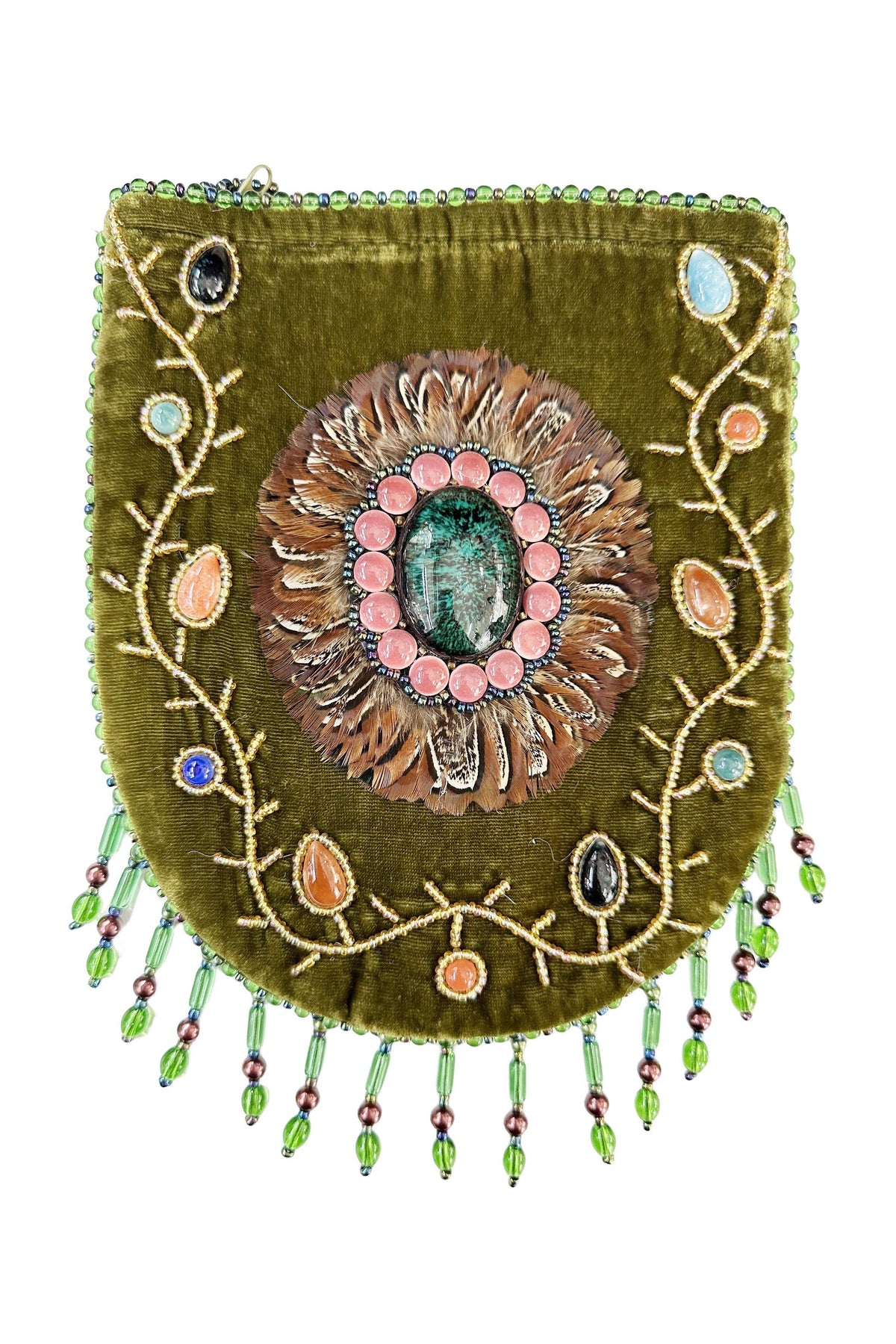 Skull Pattern Velvet Crossbody LUG