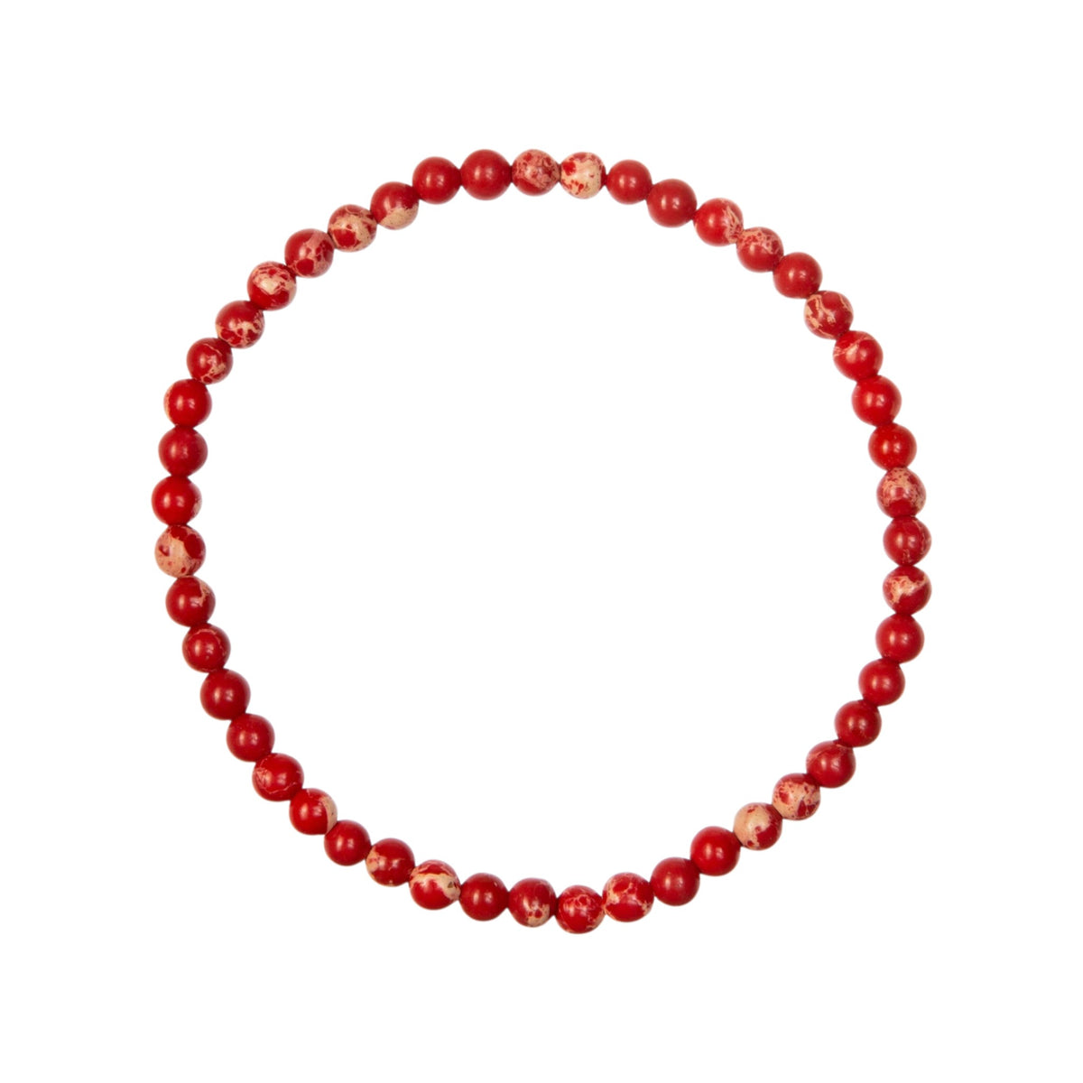 Composed Red Emperor Stretch Bracelet B2057-Composed Red Emperor - 4MM
