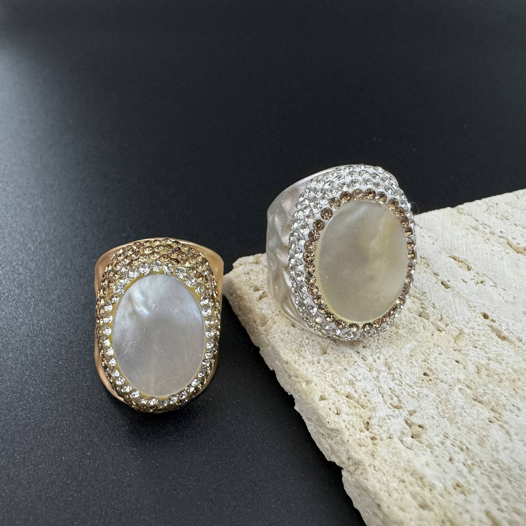 Freshwater Pearl Pavé Cocktail Ring R2545 - view 6