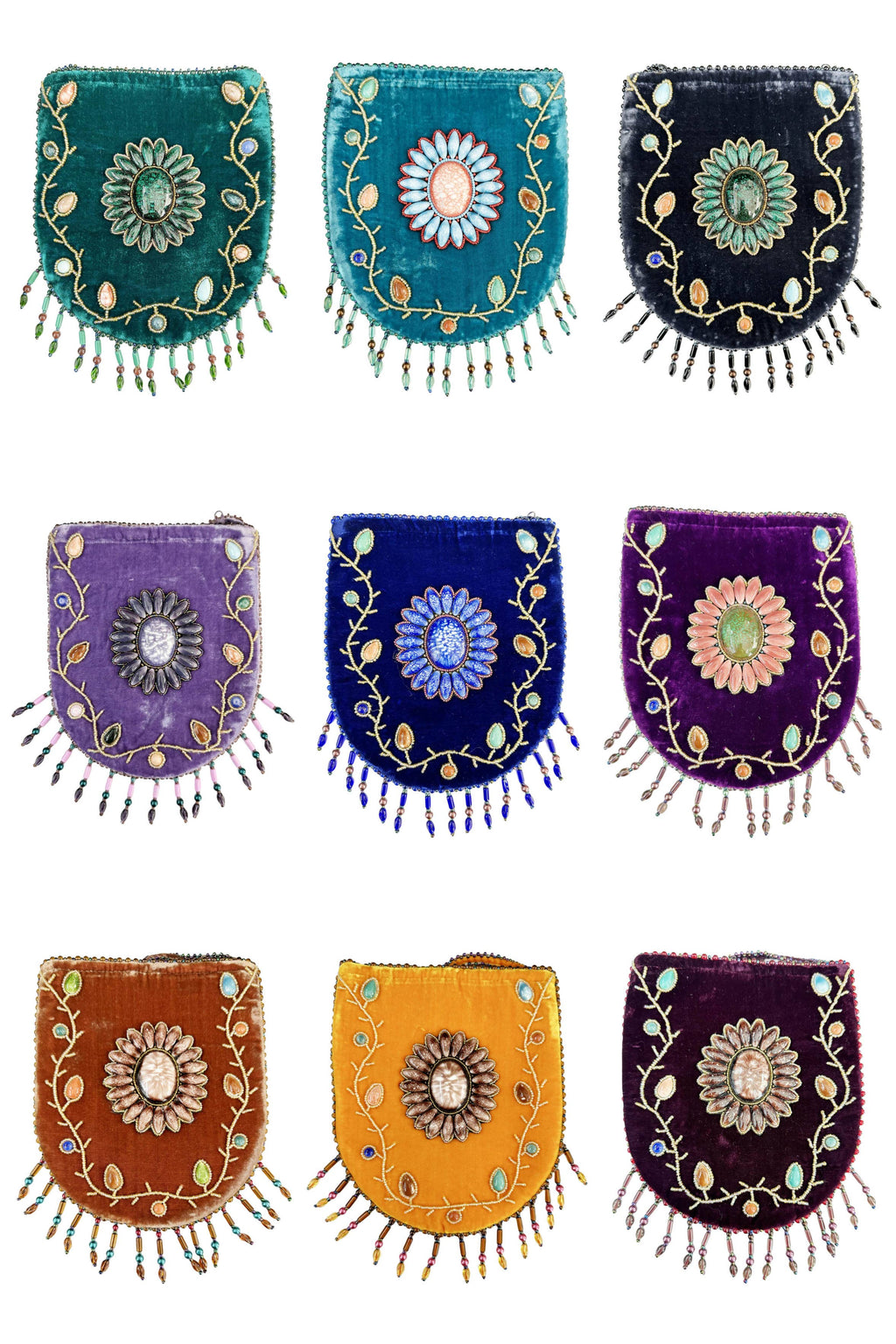 Skull Pattern Velvet Crossbody LUG