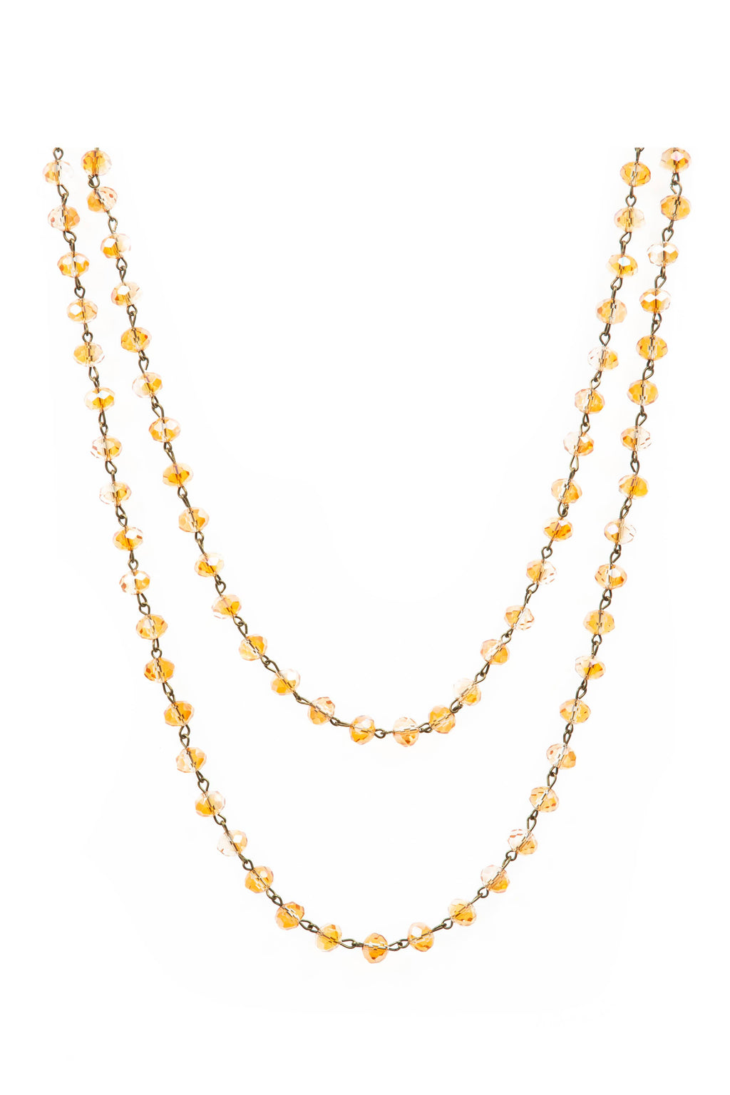 Crystal Beaded Chain Necklace N1163