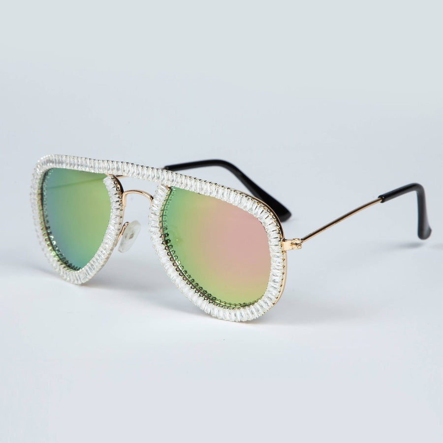 Handmade Kids Style Cubic Zirconia Sunglasses G0419