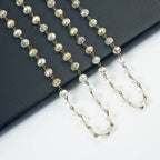 Crystal Beaded Chain Necklace N1163