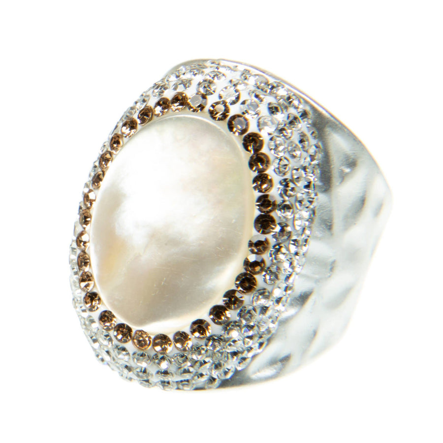 Freshwater Pearl Pavé Cocktail Ring R2545