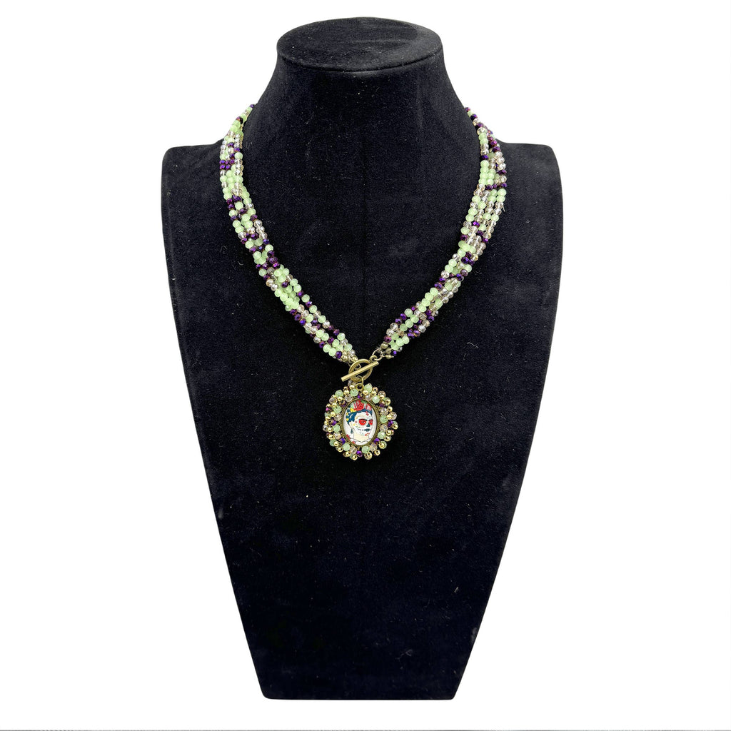 Random Frida Seed Bead Braided OT Necklace N5232 - view 2