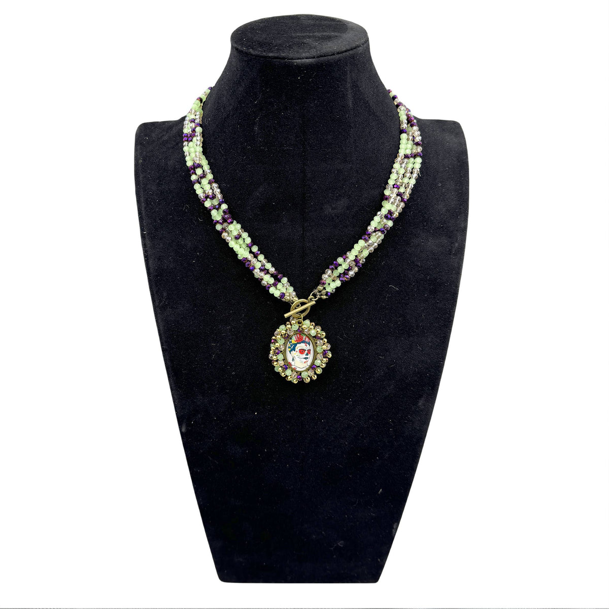 Random Frida Seed Bead Braided OT Necklace N5232 - view 2