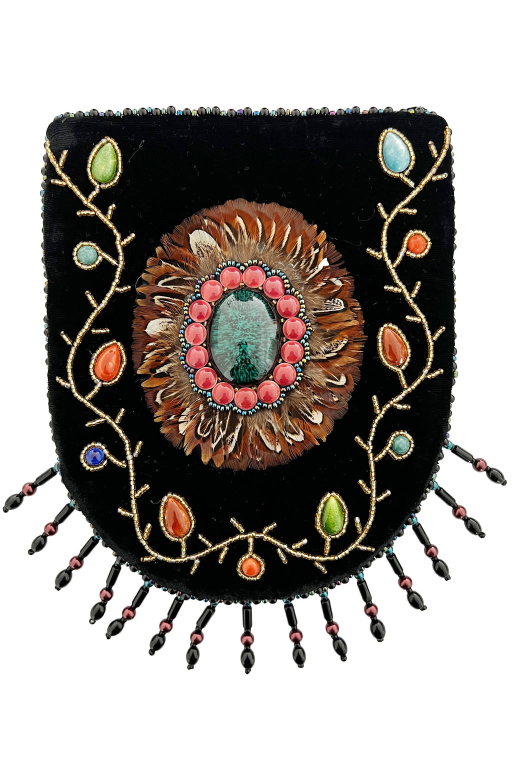 Skull Pattern Velvet Crossbody LUG
