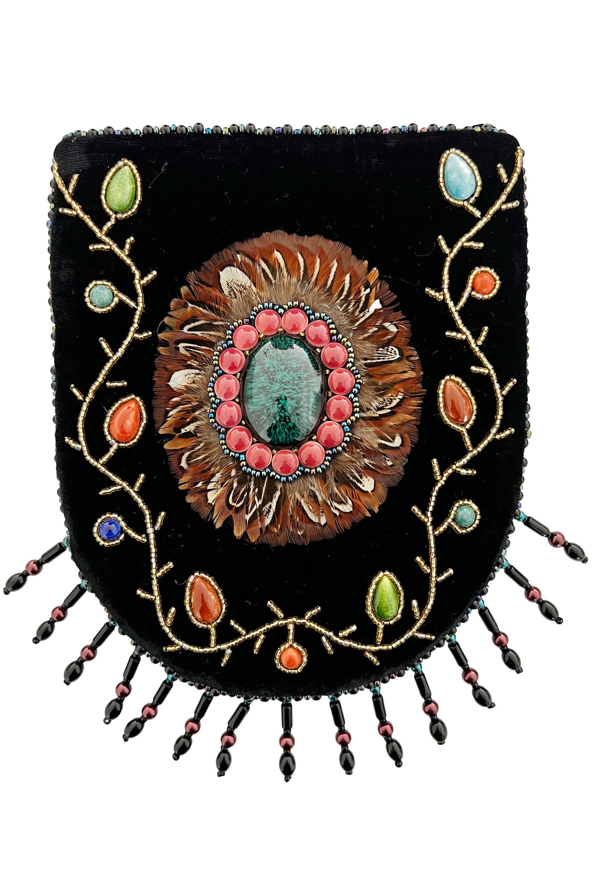 Skull Pattern Velvet Crossbody LUG