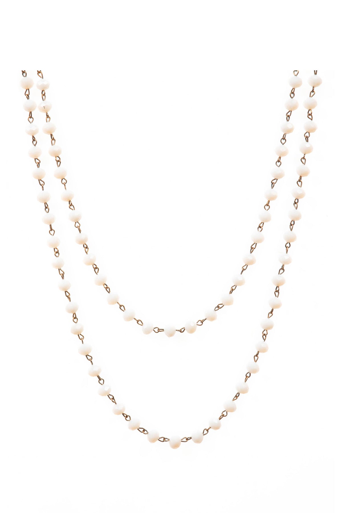 Crystal Beaded Chain Necklace N1163
