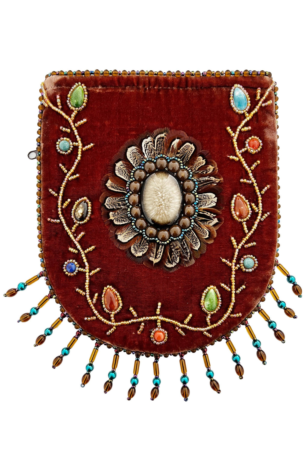 Skull Pattern Velvet Crossbody LUG