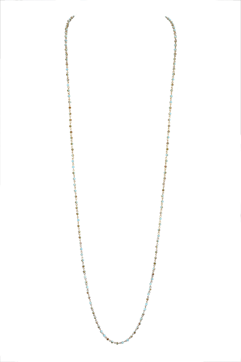 Crystal Beaded Chain Necklace N1163