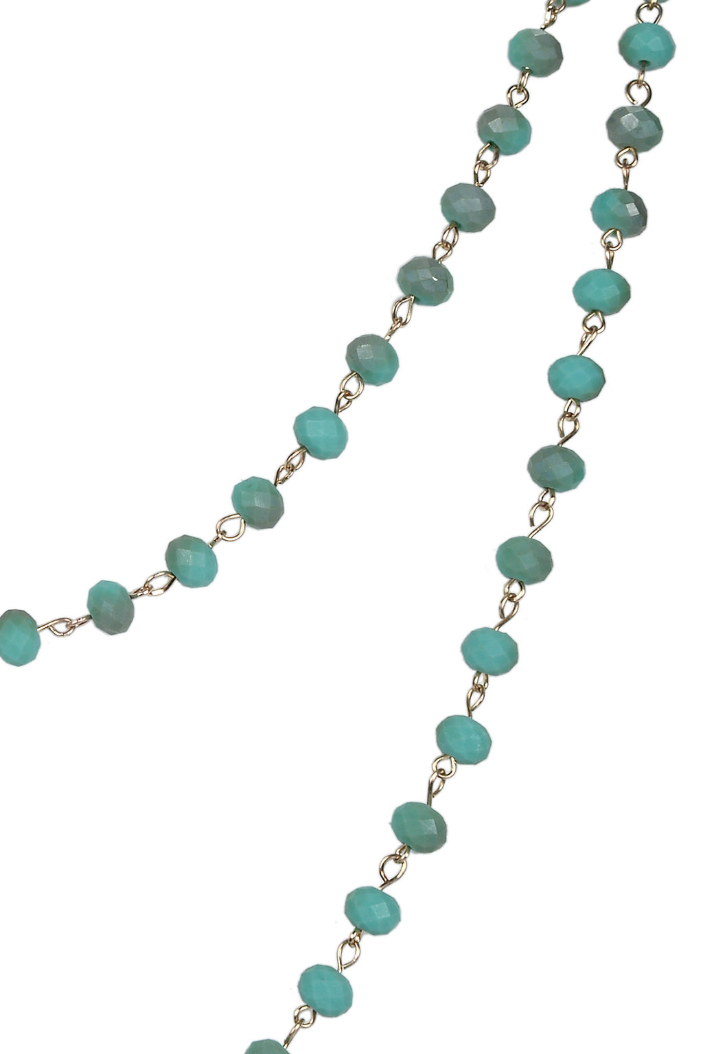 Crystal Beaded Chain Necklace N1163