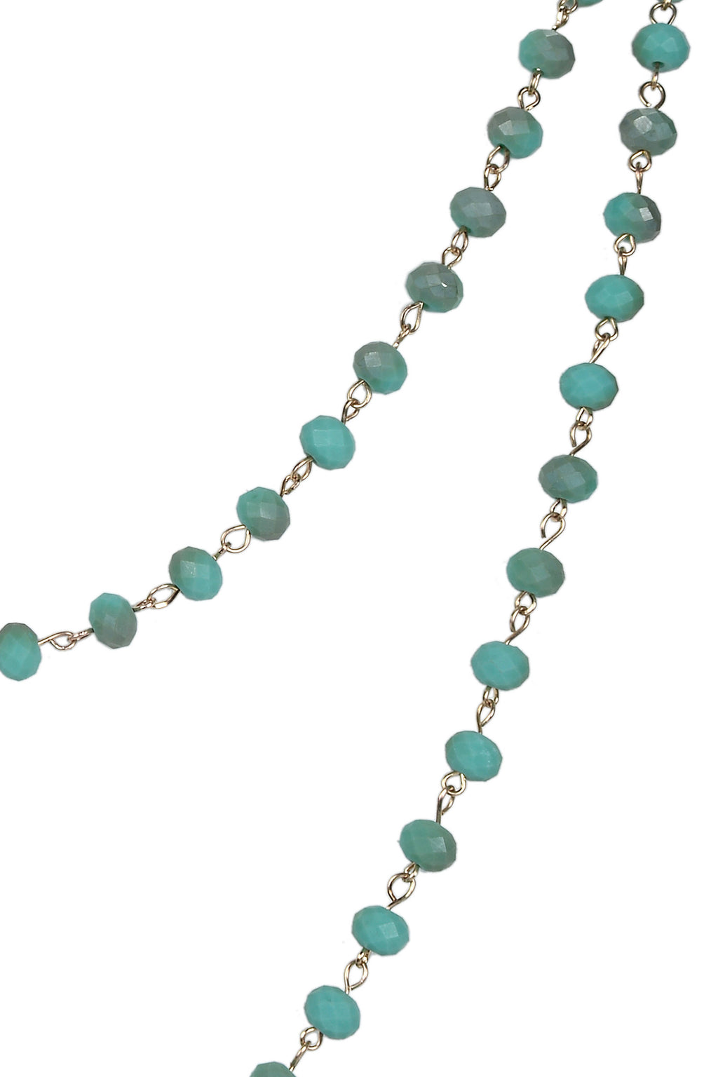 Crystal Beaded Chain Necklace N1163