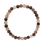 Brown Agate Matte Stone Stretch Bracelet B2053-8MM - view 2