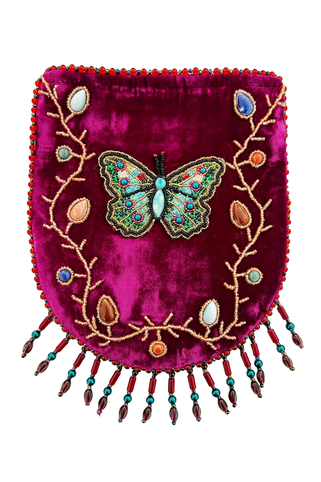 Skull Pattern Velvet Crossbody LUG