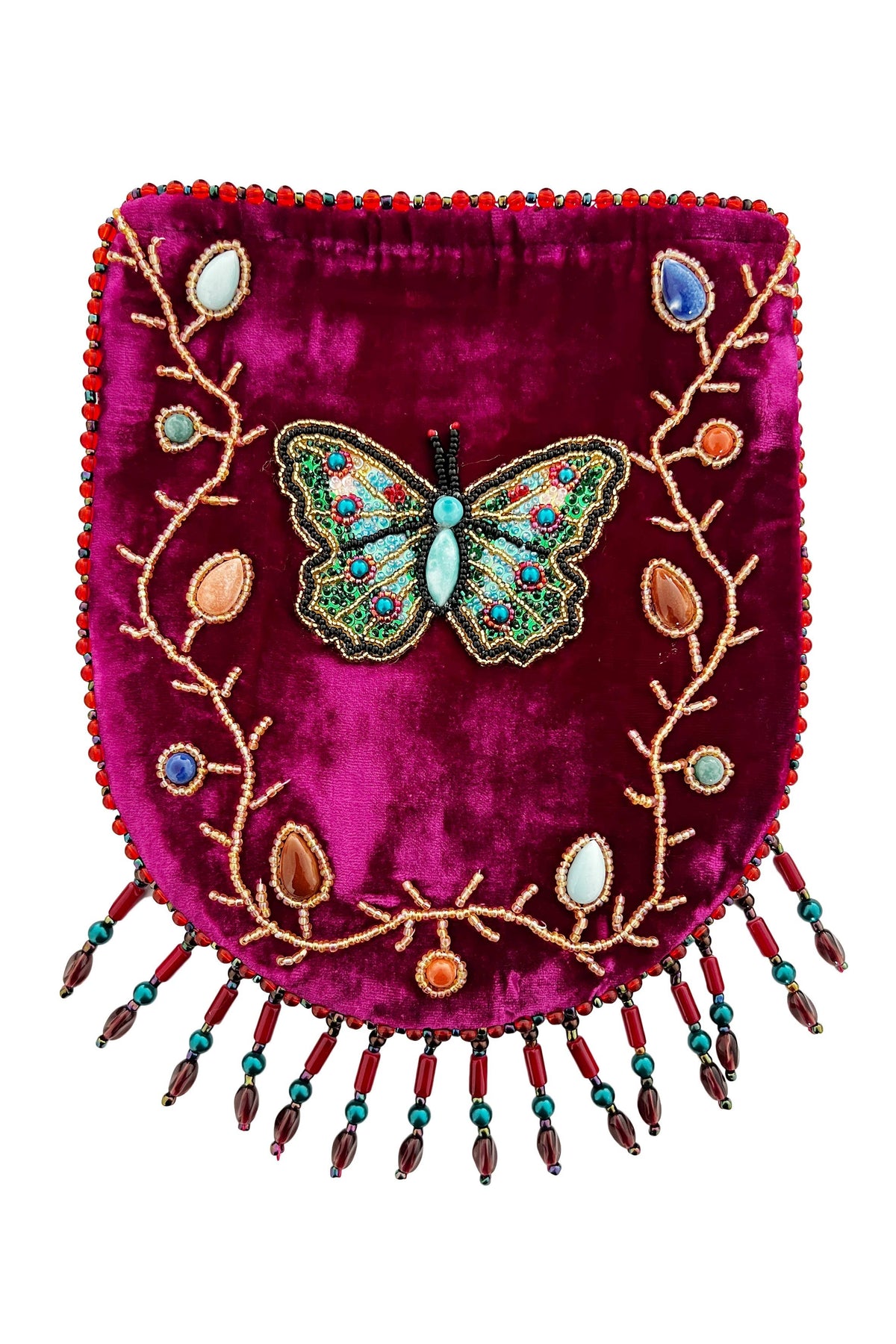 Skull Pattern Velvet Crossbody LUG