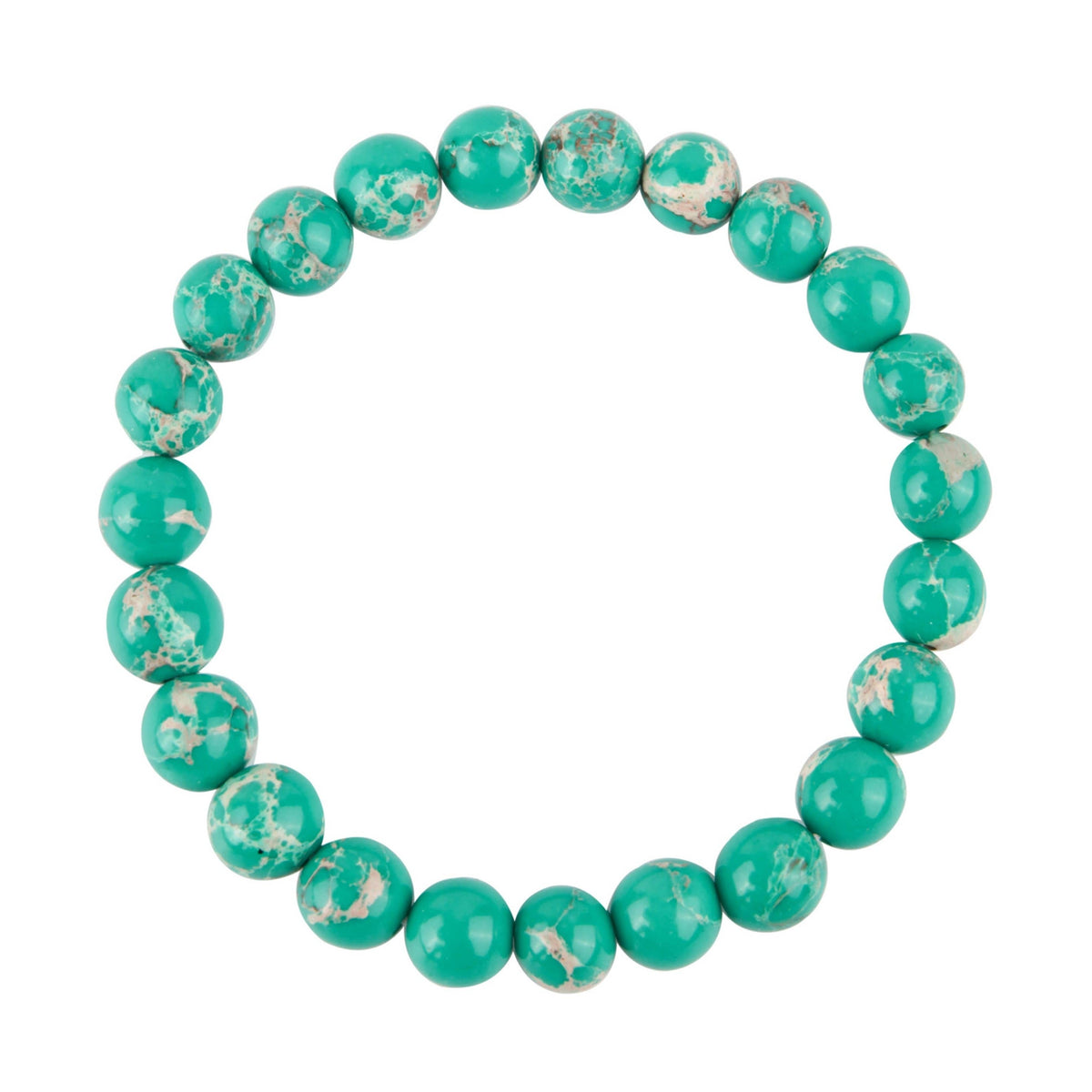 Composed Green Emperor Stone Stretch Bracelet B2057-Composed Green Emperor - 8MM