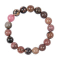 Black Rhodonite Stone Stretch Bracelet B2967-Black Rhodonite - 10MM