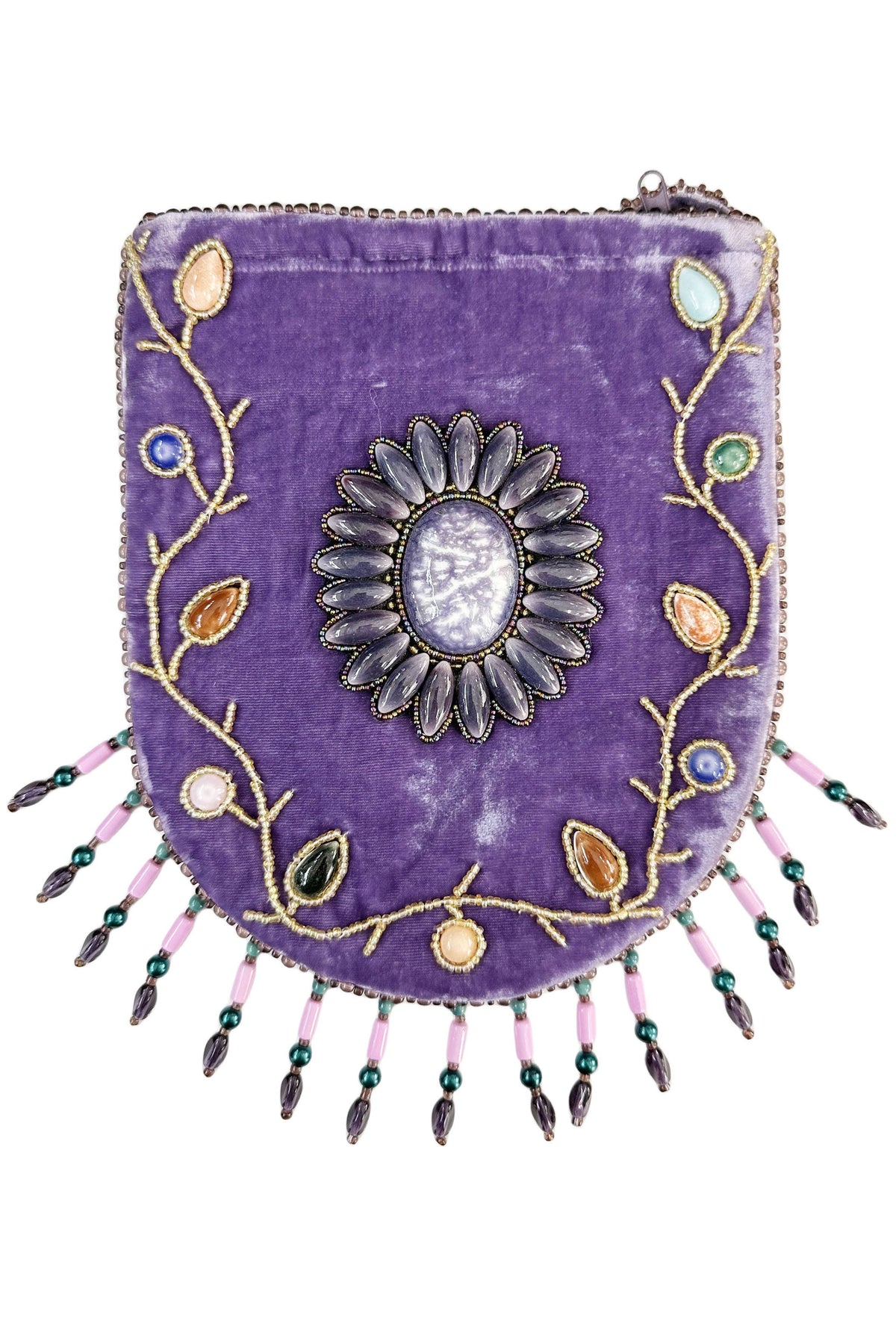 Skull Pattern Velvet Crossbody LUG