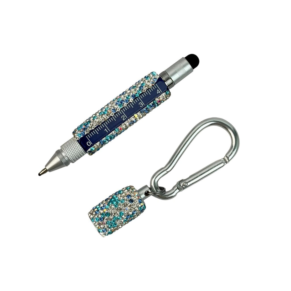 Multi Functional Pen Stylus and Tools Ceramic Rhinestone Keychain CR0113 - view 8