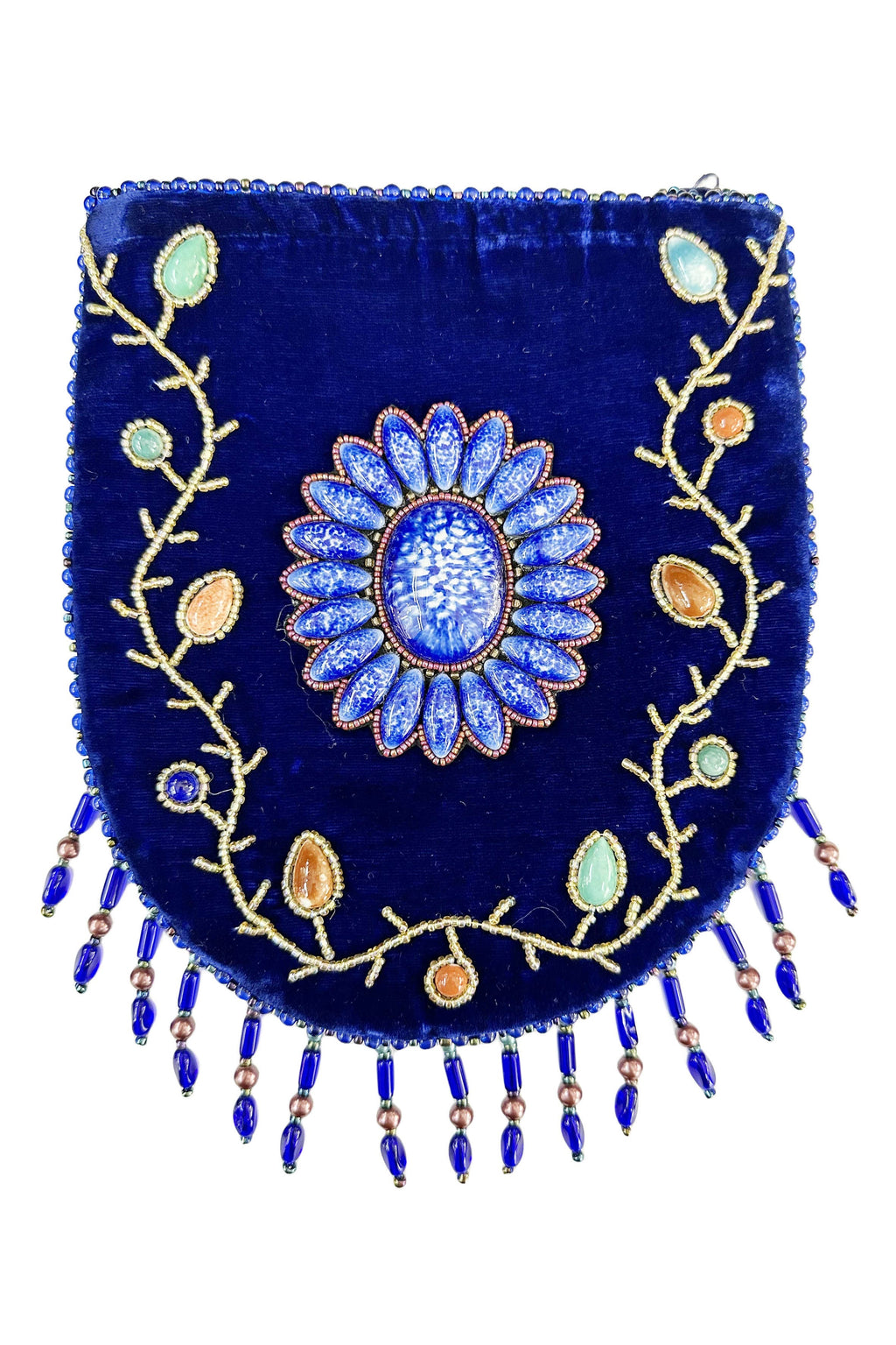 Skull Pattern Velvet Crossbody LUG