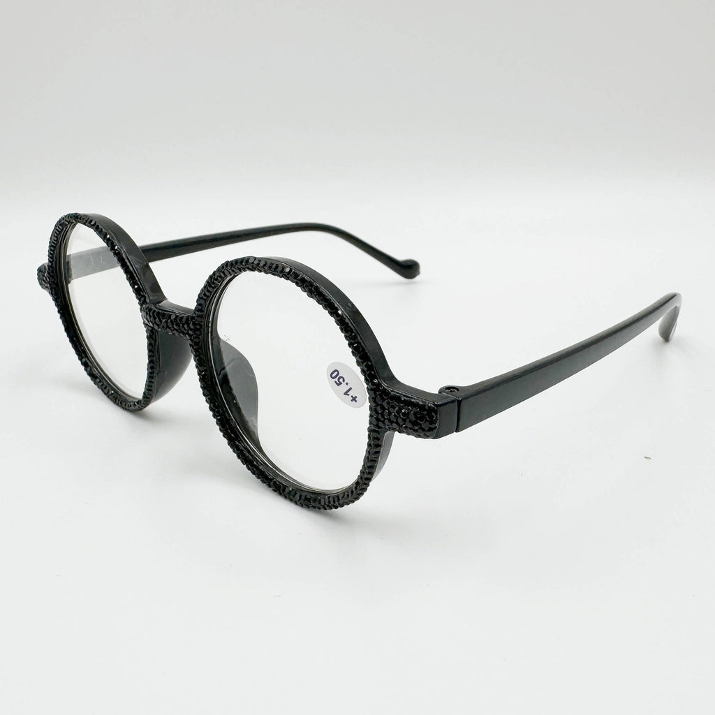 Handmade Rhinestone Round Reader G0432