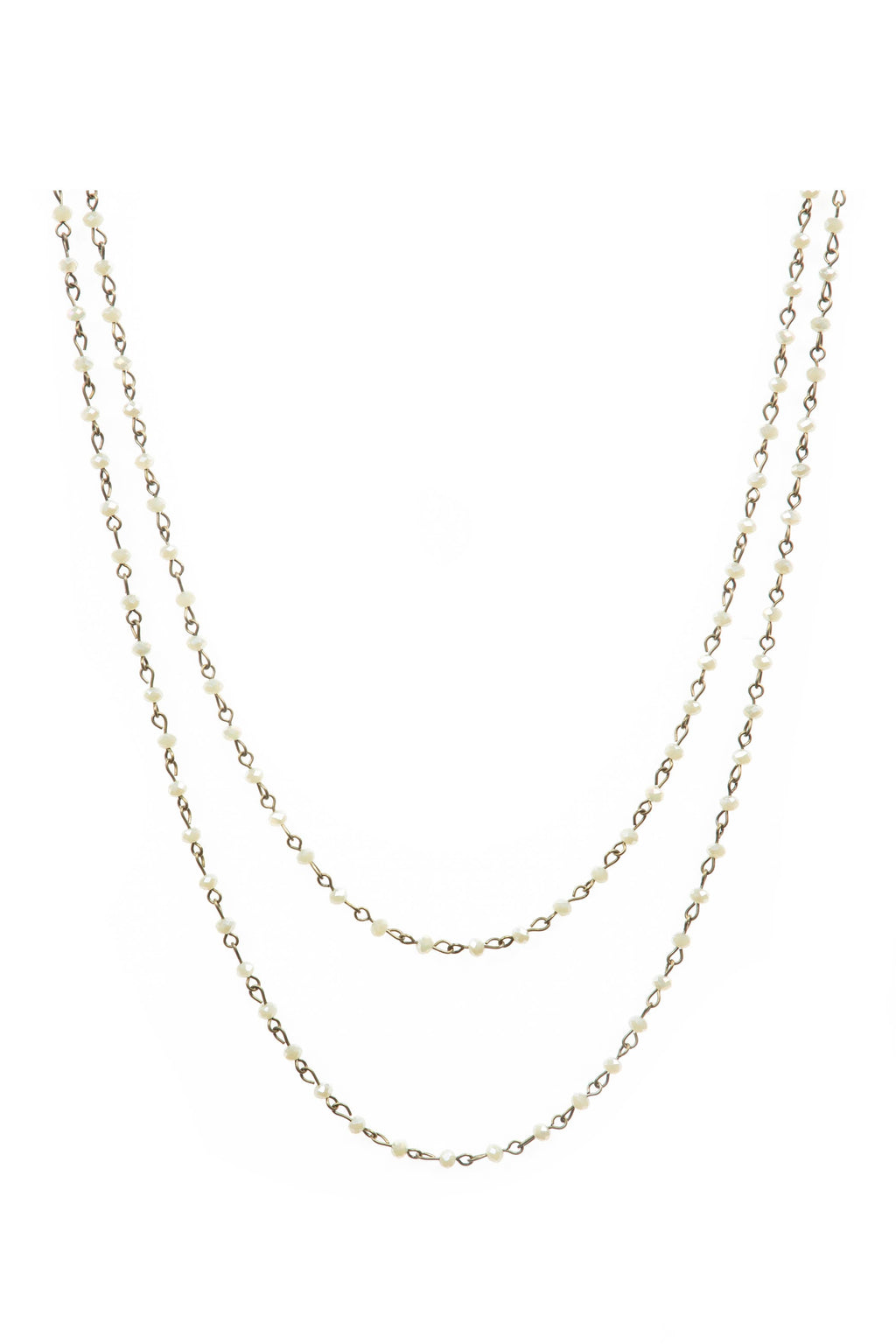 Crystal Beaded Chain Necklace N1163