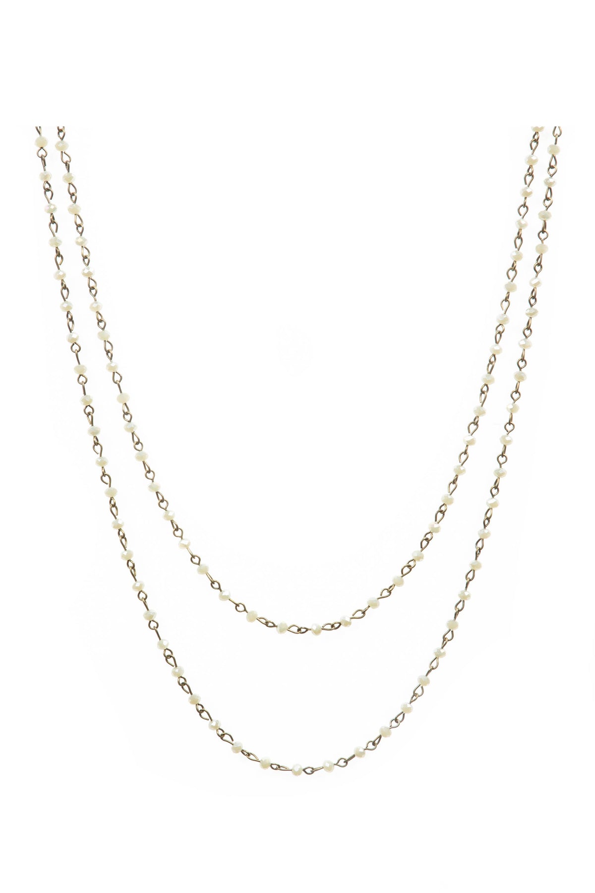 Crystal Beaded Chain Necklace N1163