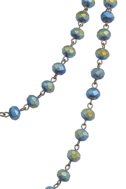 Crystal Beaded Chain Necklace N1163